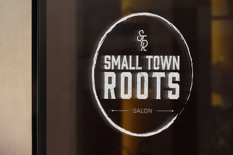 Small Town Roots on glass